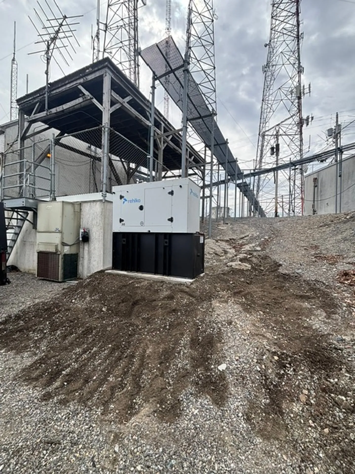Standby generator installed at a commercial site