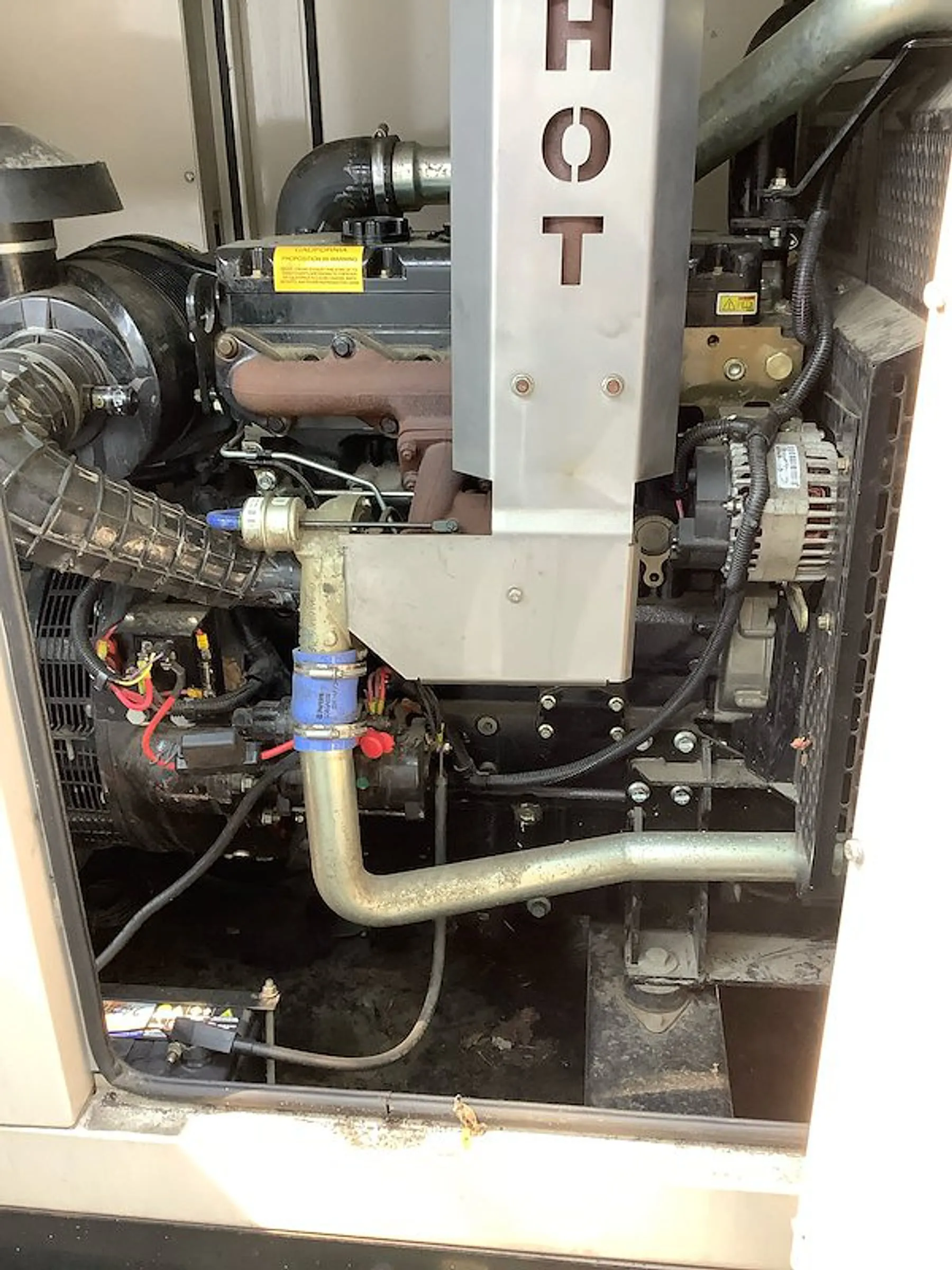 Diesel generator engine during service