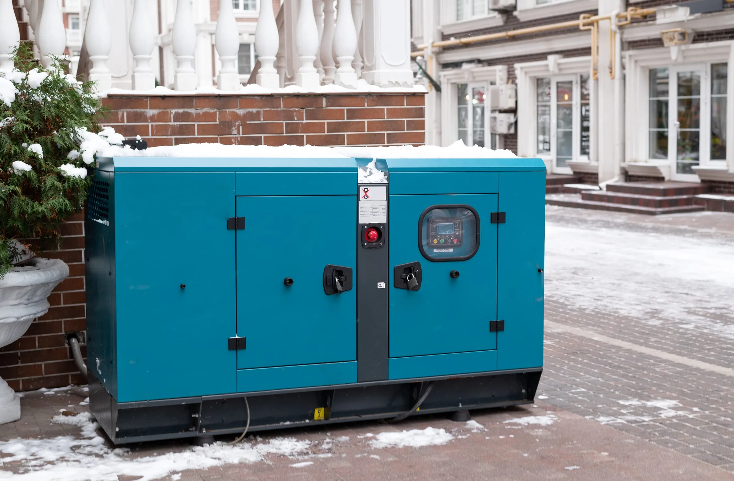 Generac standby generator outside a building