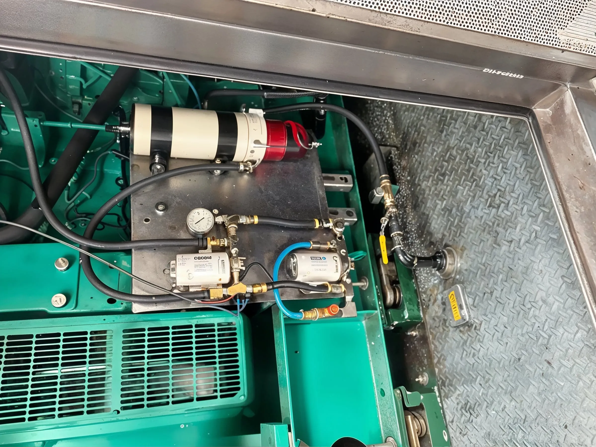 Onan generator opened for service