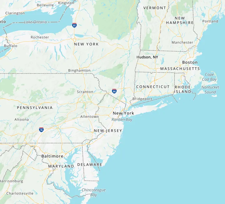 Map of the Tri-State service area covered by National Standby Repair