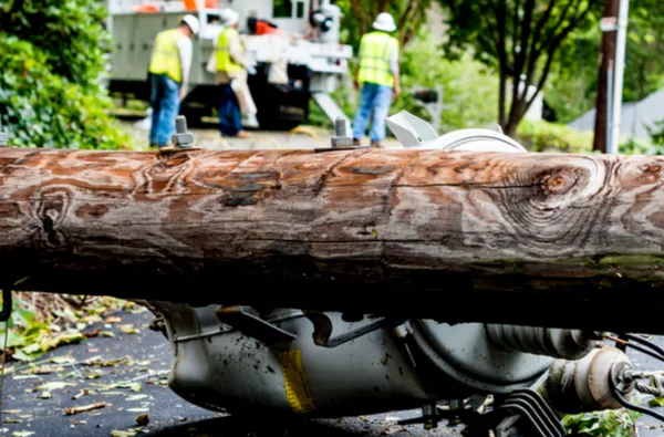 spring power risks electrical pole down outage residential commercial power
